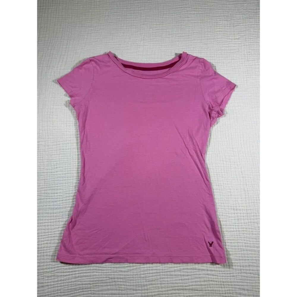 Y2K American Eagle Pink T-Shirt Size XS Vintage AE Baby Tee